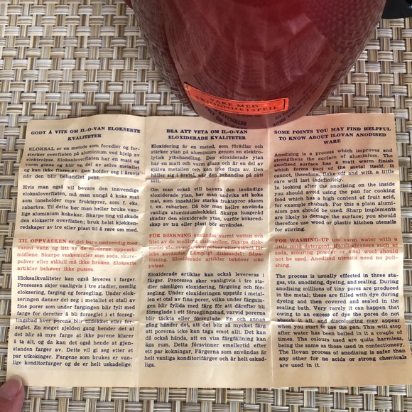 Red Aluminum IL-O-VAN Anodised Coffee Pot-New Old Stock - Picture 16 of 16